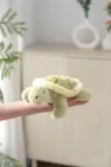 18cm fragrant yellow and green gradient lying position turtle plush doll, soft and cute green shell doll, palm comfort and companion little decoration details Picture